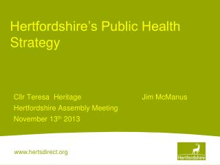 Hertfordshire’s Public Health Strategy