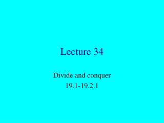 Lecture 34