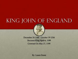 King John Of England