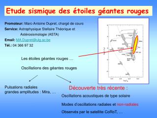 Etude sismique des étoiles géantes rouges