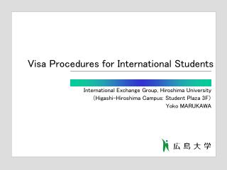 Visa Procedures for International Students