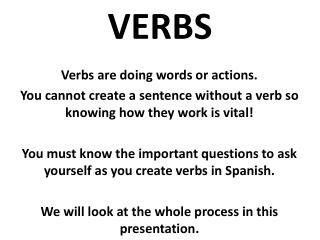 VERBS