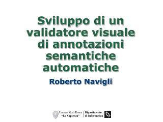 Sviluppo di un validatore visuale di annotazioni semantiche automatiche