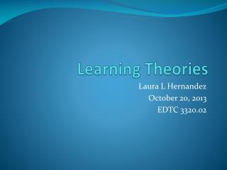 Learning Theories