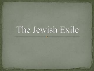The Jewish Exile