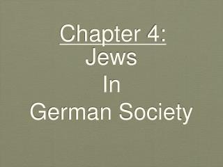 Jews In German Society