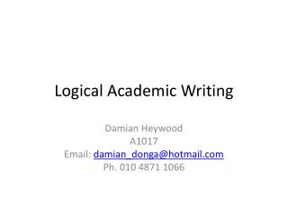 Logical Academic Writing