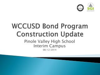 WCCUSD Bond Program Construction Update