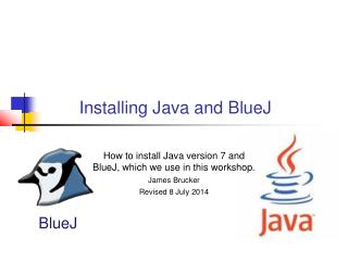 Installing Java and BlueJ