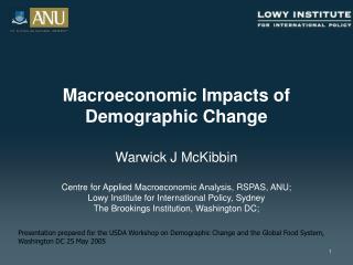 Macroeconomic Impacts of Demographic Change