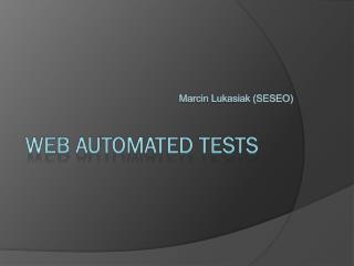 web automated tests