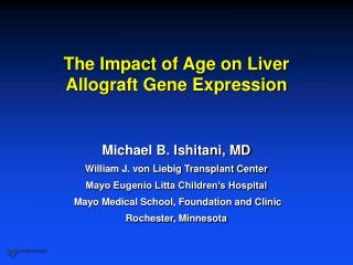 The Impact of Age on Liver Allograft Gene Expression