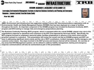 SESSION: RECOVERY &amp; RESILIENCY AFTER SANDY (2)