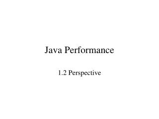 Java Performance
