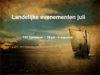 Landelijke evenementen juli