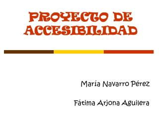 PROYECTO DE ACCESIBILIDAD