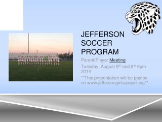 JEFFERSON SOCCER PROGRAM