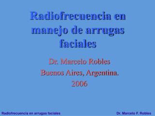 Radiofrecuencia en manejo de arrugas faciales