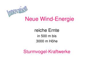 Neue Wind-Energie