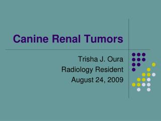 Canine Renal Tumors