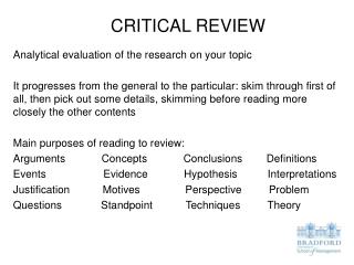 CRITICAL REVIEW