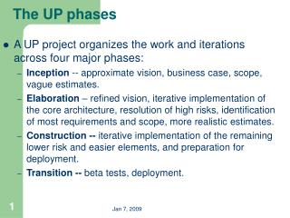 The UP phases