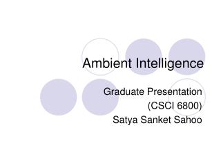 Ambient Intelligence