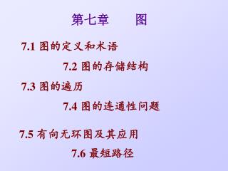 7.1 图的定义和术语