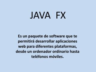 JAVA FX