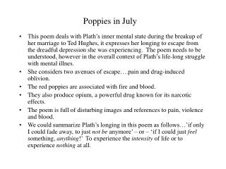 Poppies in July