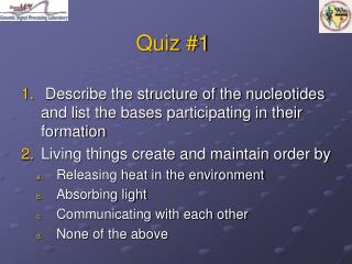 Quiz #1