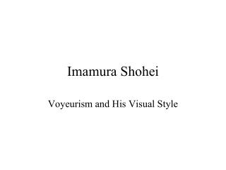 Imamura Shohei