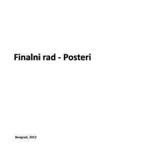 Finalni rad - Posteri
