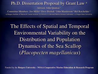 Ph.D. Dissertation Proposal by Grant Law a Advisor: John Quinlan a