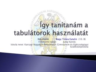 Így tanítanám a tabulátorok használatát
