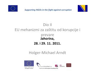 Dio II EU mehanizmi za zaštitu od korupcije i prevare