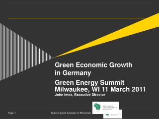 Green Economic Growth in Germany