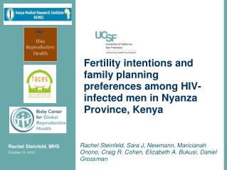Fertility intentions and family planning preferences among HIV-infected men in Nyanza Province, Kenya