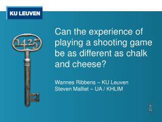 Can the experience of playing a shooting game be as different as chalk and cheese ?