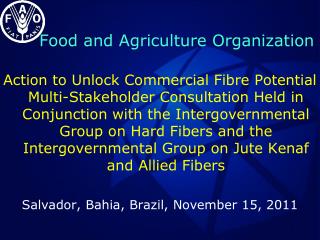 Food and Agriculture Organization