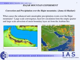 HAJAR MOUNTAIN EXPERIMENT Convection and Precipitation over the Hajar mountains. (Juma Al-Maskari)