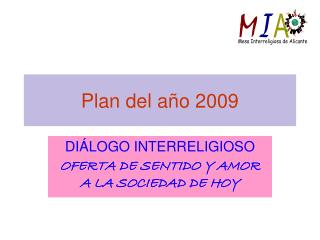 Plan del año 2009