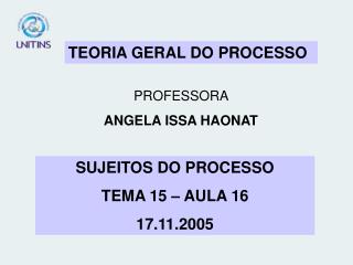 TEORIA GERAL DO PROCESSO