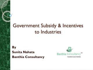 Government Subsidy &amp; Incentives to Industries