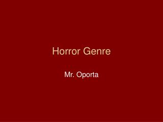 Horror Genre