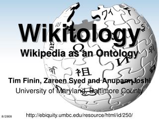 Wikitology Wikipedia as an Ontology