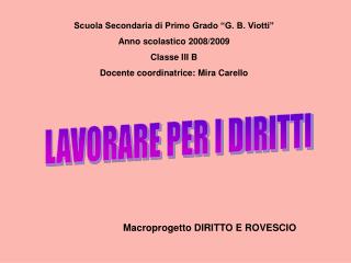 LAVORARE PER I DIRITTI