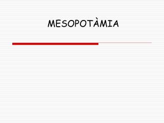 MESOPOTÀMIA