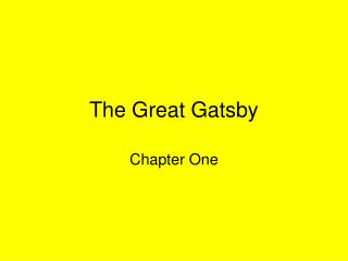 The Great Gatsby