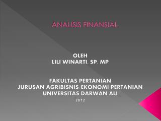 ANALISIS FINANSIAL